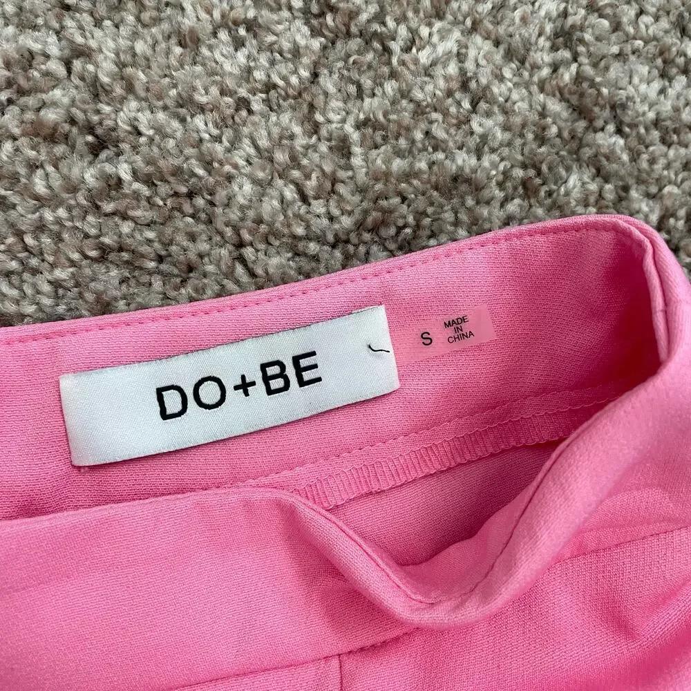 Do+Be Pink Slit Hem Flare Leg Barbiecore Pant Size S - Picture 10 of 12